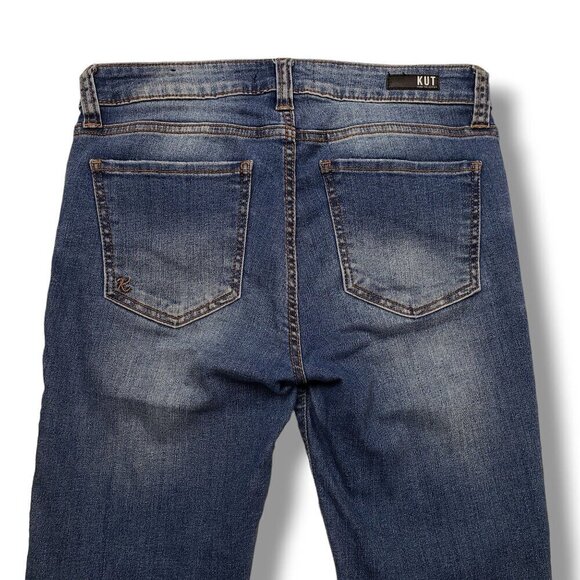 Kut from the Kloth Connie Ankle Skinny Jeans Womens 4 Distressed Mid Rise - Picture 6 of 9